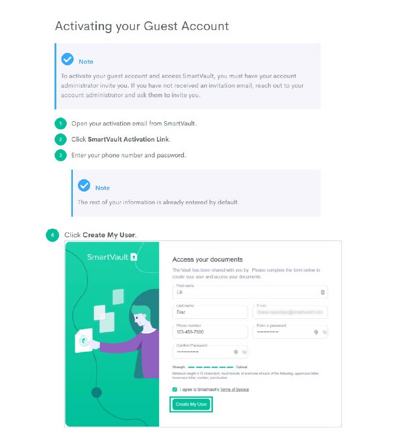Activating your Guest Account